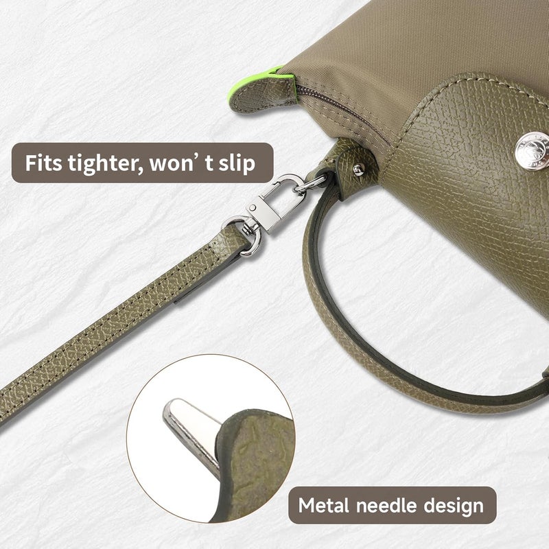 KOMHPS Purse Straps Replacement, Leather Handbag Crossbody Shoulder Strap Kit Adjustable for Mini Longcamp Tote Bag Women - Image 4